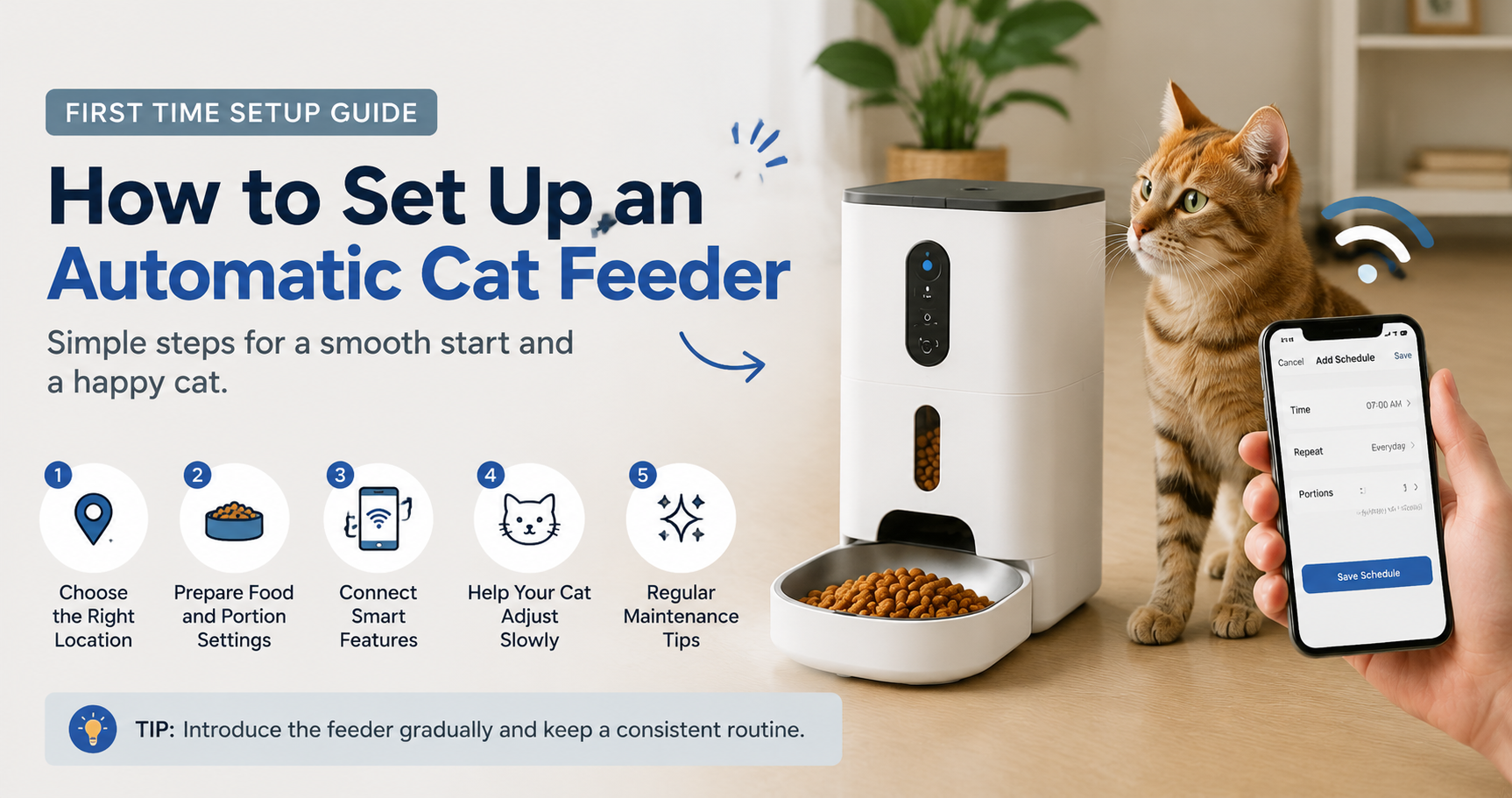 How to Set Up an Automatic Cat Feeder for the First Time