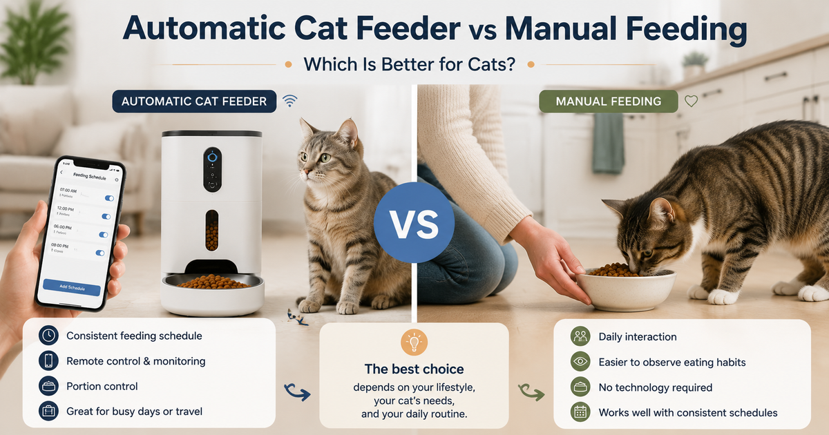 Automatic Cat Feeder vs Manual Feeding Which Is Better for Cats?