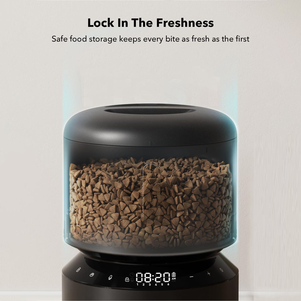 3L Automatic Cat Feeder with Programmable Meals Voice Call and Portion Control