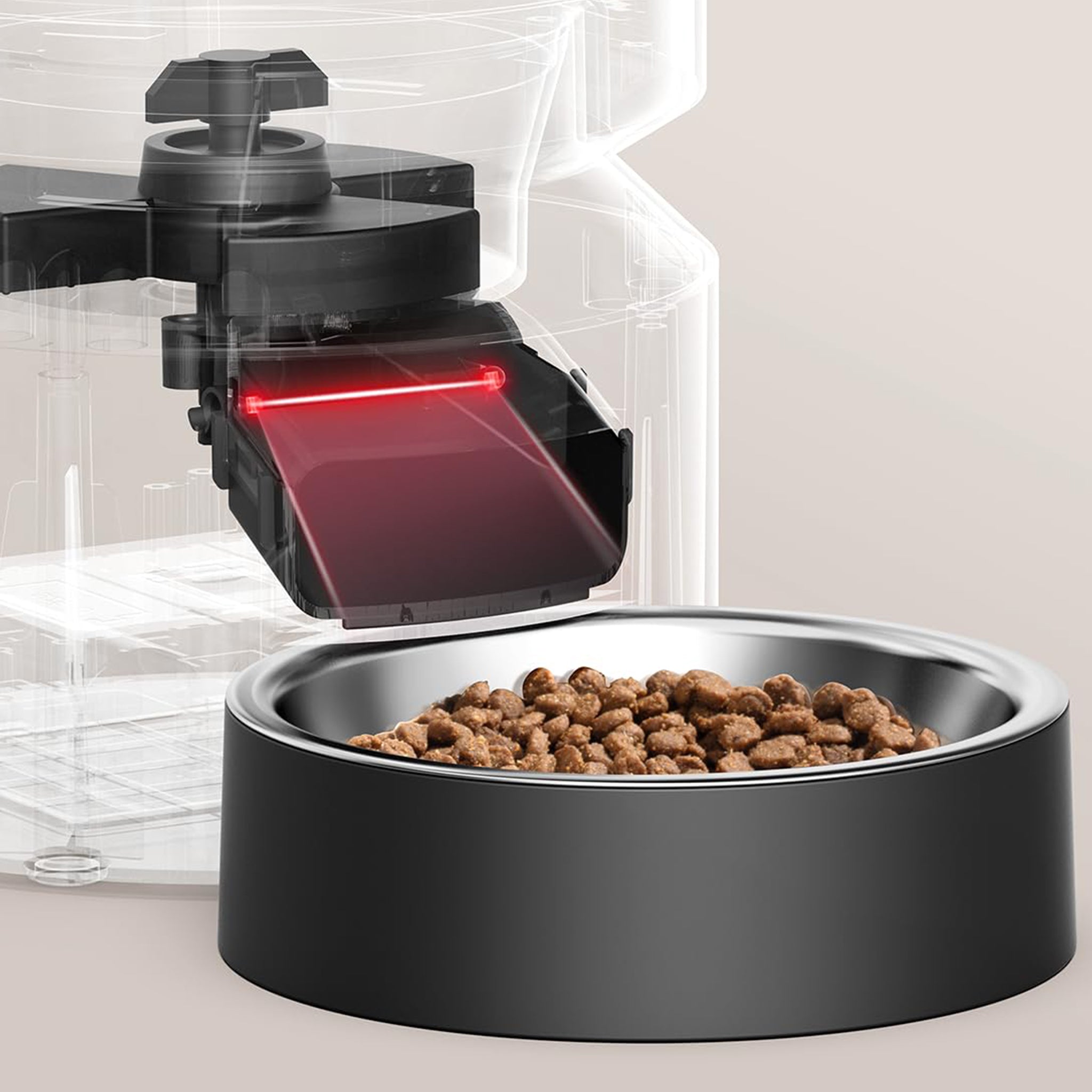 3L Automatic Cat Feeder with Programmable Meals Voice Call and Portion Control