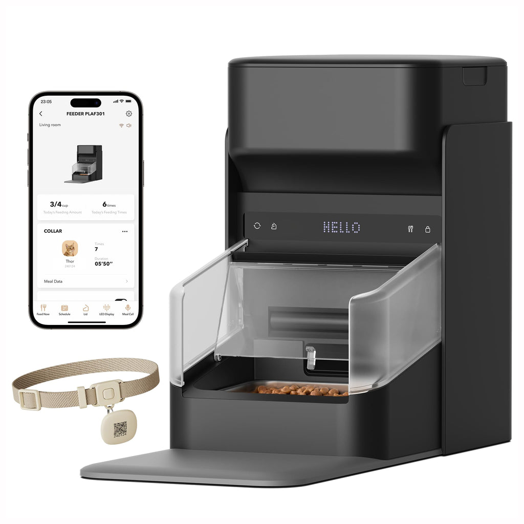 RFID Smart Cat Feeder with Collar Sensor for Personalized Multi Cat Feeding and Meal Tracking