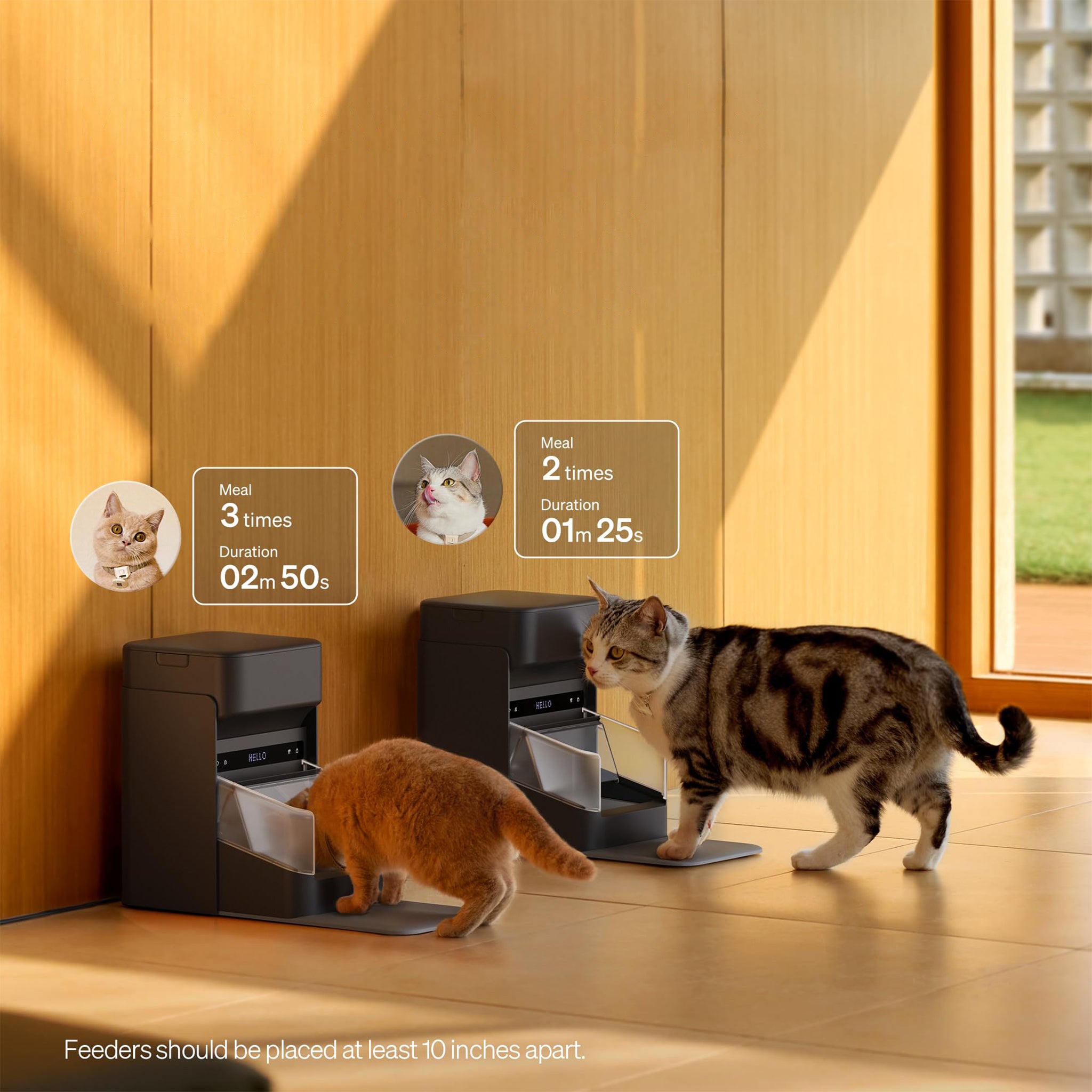 RFID Smart Cat Feeder with Collar Sensor for Personalized Multi Cat Feeding and Meal Tracking